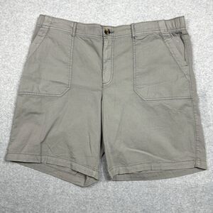 NWT Men's Sonoma Mid Rise Bermuda Elastic Waist Khaki Tan Shorts Size XXL